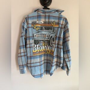 Ford Bronco Blue graphic Flannel size XS
